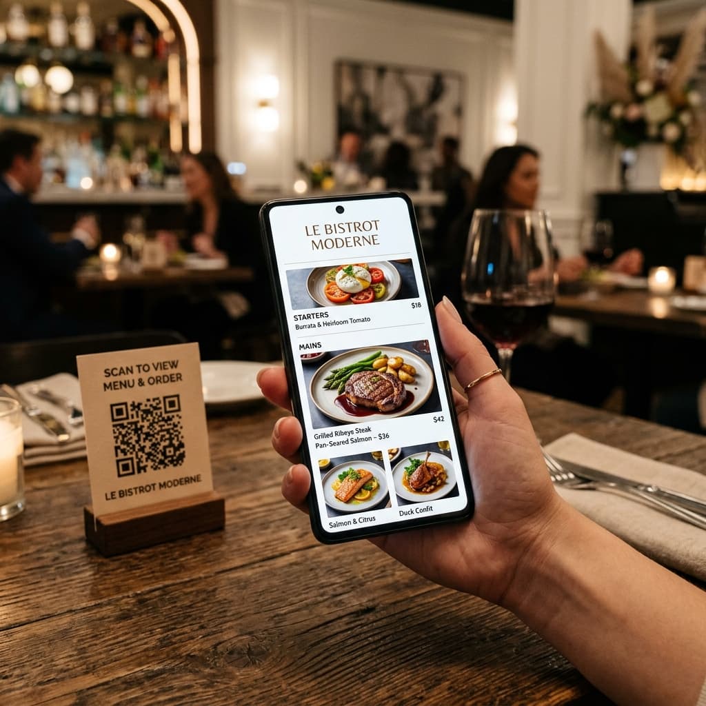 Contactless QR Menu Mockup